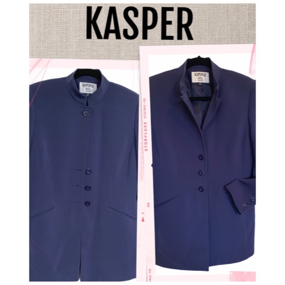 Kasper Blazer Women Vintage Blazer/Jacket Deep Purple/eggplant Size 6